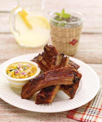 Cayenne-Cinnamon Ribs with Maple Glaze